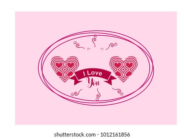 " ILove you" simple lettering in vector 