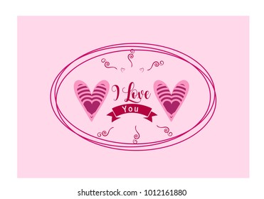" ILove you" simple lettering in vector 