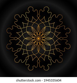 ilsamic Vektormuster mandala Design mit luxuriösem Konzept für Einladungen, Karten, Etiketten. Runde Logo- und Etikettenvorlage.