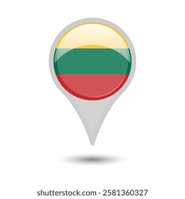 ilthuana flag pin vetor design