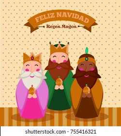 Ilustracion de los tres Reyes Magos