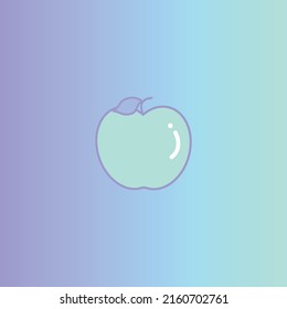 ilustrasi aple with minimalis style