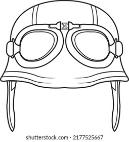 Sólo la línea Ilustrasi Helm Retro