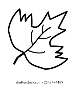  Ilustrasi Icon dedaunan musim gugur yang lucu.