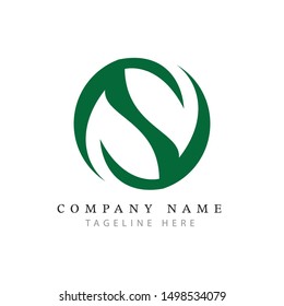 ilustrasi logo abstrak - siluet daun - vector sign
