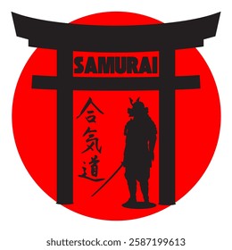 ilustrasi samurai dan ninja jepang