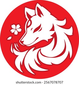Ilustrasi shilouette serigala dapat membuat sebuah logo