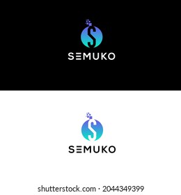 ilustrasi vector graphic logo inisial "S" technology good for design and illustration users
