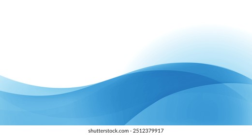 Ilustrasi vektor konsep latar belakang gelombang abstrak biru modern