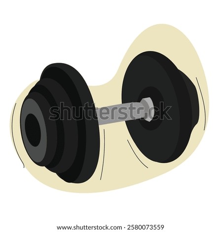ilustrasi weightlifting barbell or dumbbell