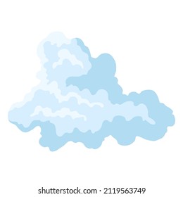Ilustration of abstract stylized cloud. Cloudy weather.