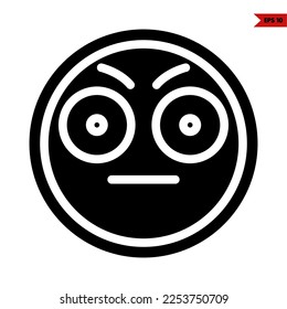 ilustration of angry glyph icon