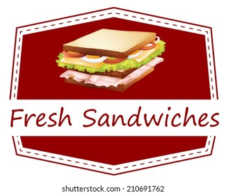 Ilustration of a banner of fresh sandwiches