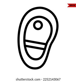 ilustration of beef line icon