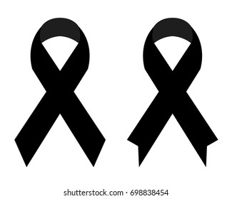 Ilustration of black ribbon,Vector eps10