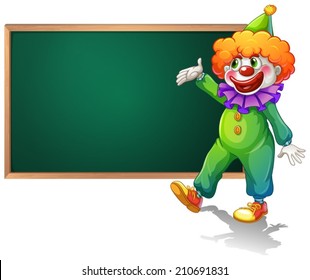 Ilustration of a blackboard with a clown