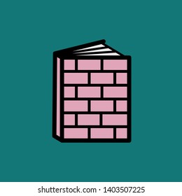 ilustration of book , icon of book