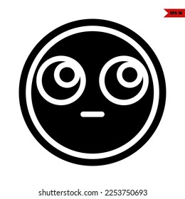ilustration of bored glyph icon