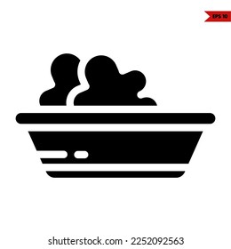 ilustration of bowl glyph icon