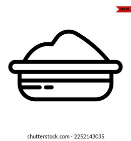 ilustration of bowl line icon