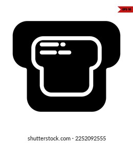 ilustration of bread glyph icon