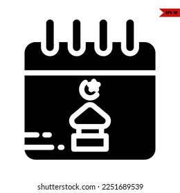 ilustration of calender glyph icon