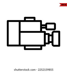 ilustration of camera line icon