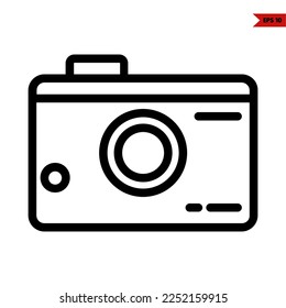 ilustration of camera line icon
