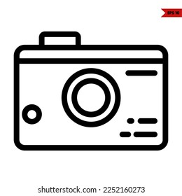 ilustration of camera line icon