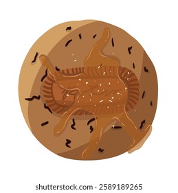 Ilustration of Caramel And Walnut Cookies