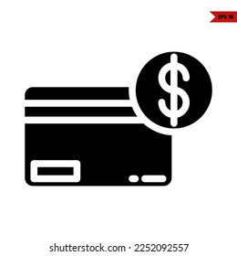 ilustration of card glyph icon