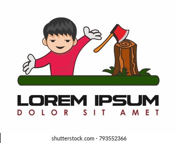 ilustration carpenter cheerful expression