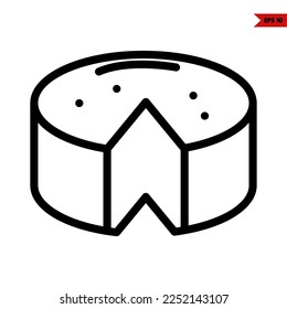 ilustration of cheese line icon