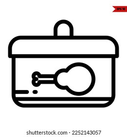 ilustration of chiken line icon