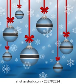 Ilustration Christmas background flags Botswana 