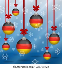 Ilustration Christmas background flags Germany