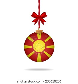 Ilustration christmas ball flag Macedonia