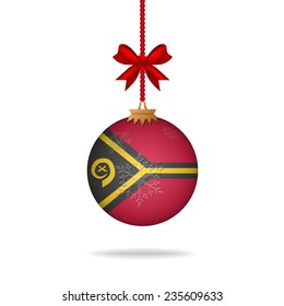 Ilustration christmas ball flag Vanuatu