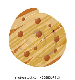 Ilustration of Cinnamon Rolls with Honey Kismis