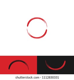 Ilustration of circle brush graphic template vector
