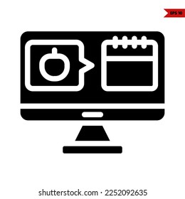 ilustration of computer glyph icon