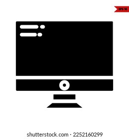 Icono de glifo de computadora