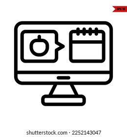 ilustration of computer line icon