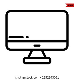 ilustration of computer line icon