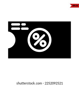 ilustration of coupon glyph icon