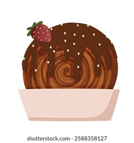 ilustration of Cromboloni with choco flavour