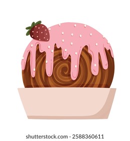 Ilustration of Cromboloni with Strawberry flavour
