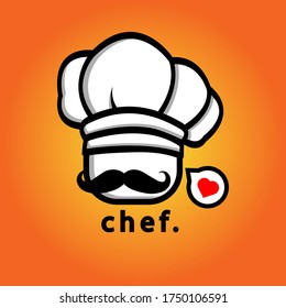 ilustration design of restaurant cooking simple logo.