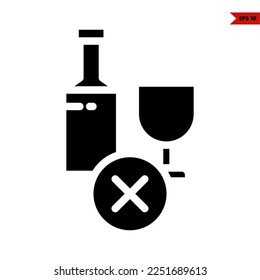 ilustration of drinks glyph icon