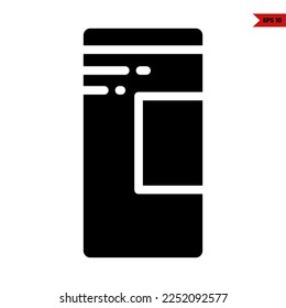 ilustration of drinks glyph icon